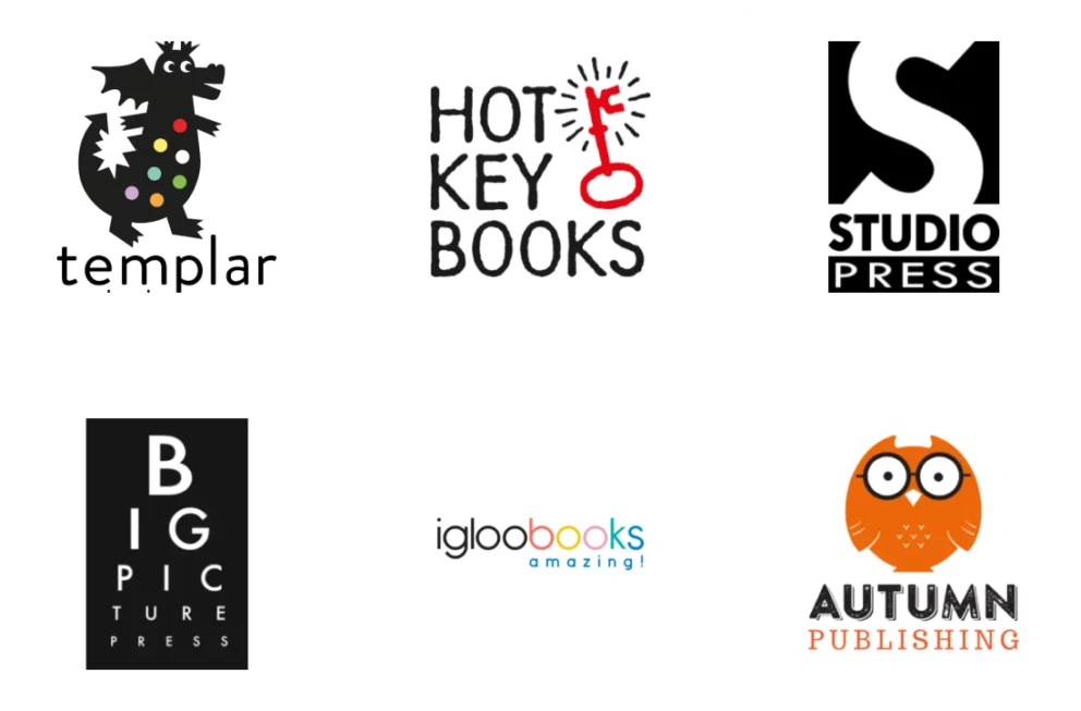 Selection of logos for children's imprints